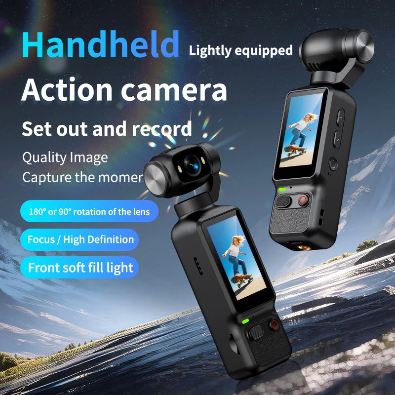 HD Vlogging Camera 180 Degree Rotatable For Vlog YouTube Tiktok Video Recording Entry Portable anti-shake Action Camera for gift